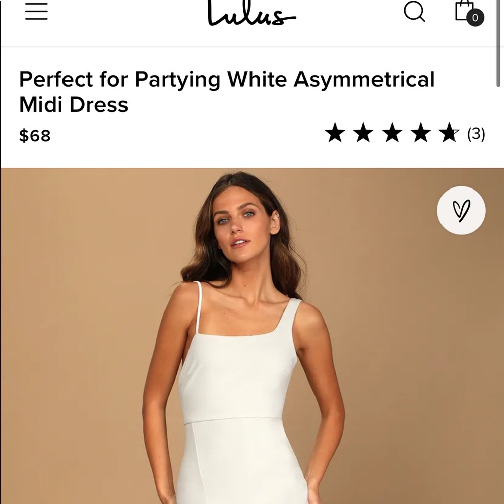 Lulus white midi dress
